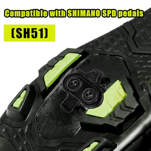 Black Bike Cleats Clips Replacement, Cycling Cleats for Indoor Cycling Spinning Biking Compatible with Shimano MTB SPD SM-SH51 and Look X-Track Pedals Parts