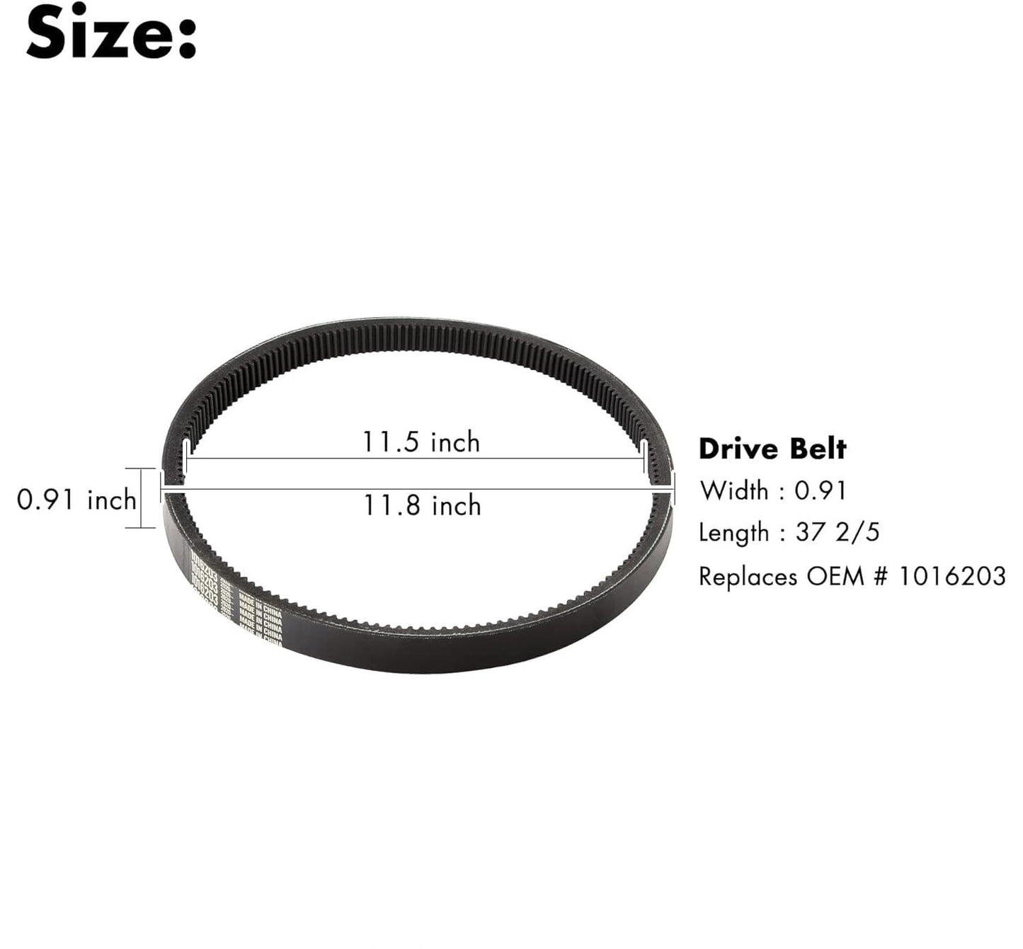 10L0L Golf Cart Clutch Drive Belt for Club Car DS 1993-Up and Precedent 2004-2014 Gas Models, OEM# 1016203