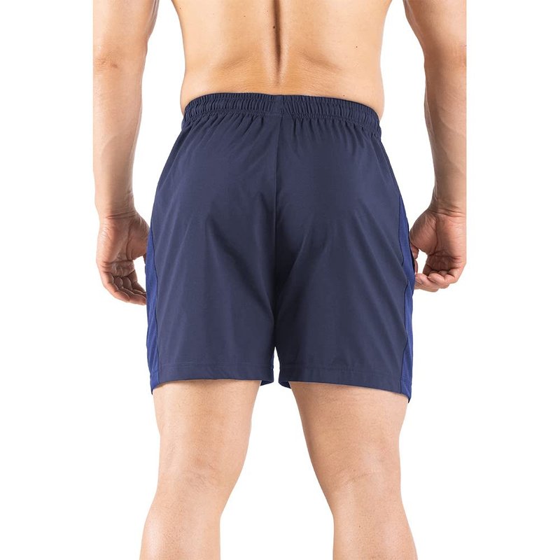 Gaglg Men's 5" Running Shorts 2 Pack Quick Dry Athletic Workout Gym Shorts with Zipper Pockets Navy/Green,XX-Large
