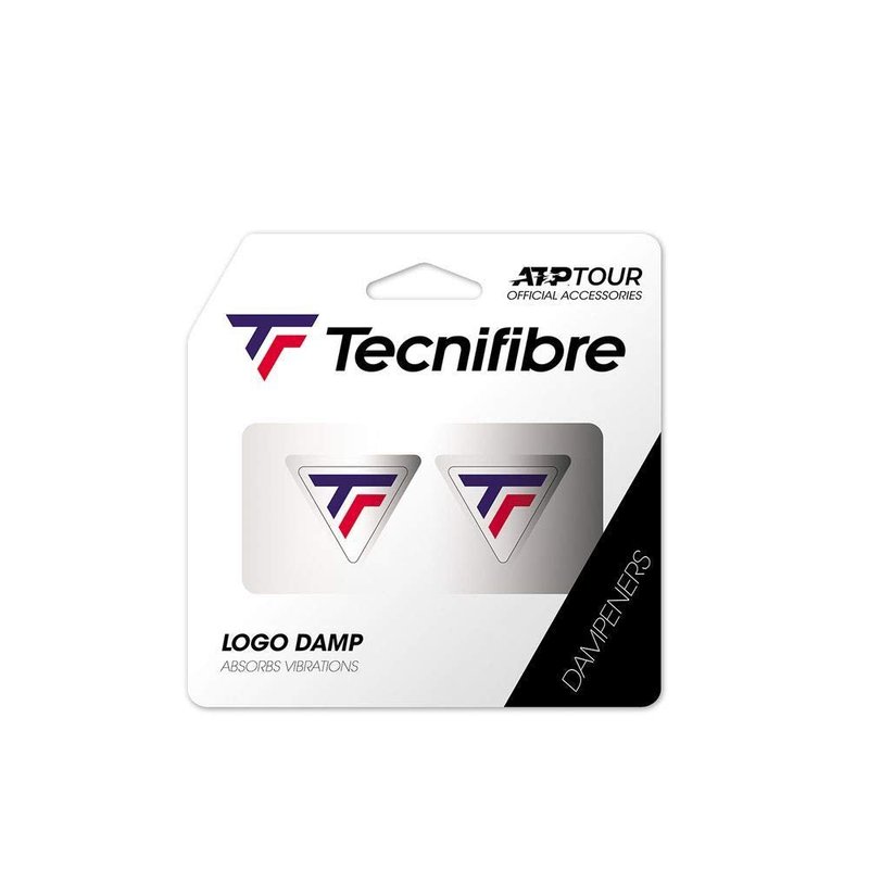 Tecnifibre Logo Damp Unisex Adults' Tennis Vibration Relief, Tricolour, Pack of 2