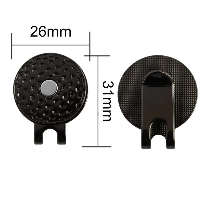PINMEI Black Nickel Golf Hat Clips Without Ball Marker(only 5pcs Cap Clips)