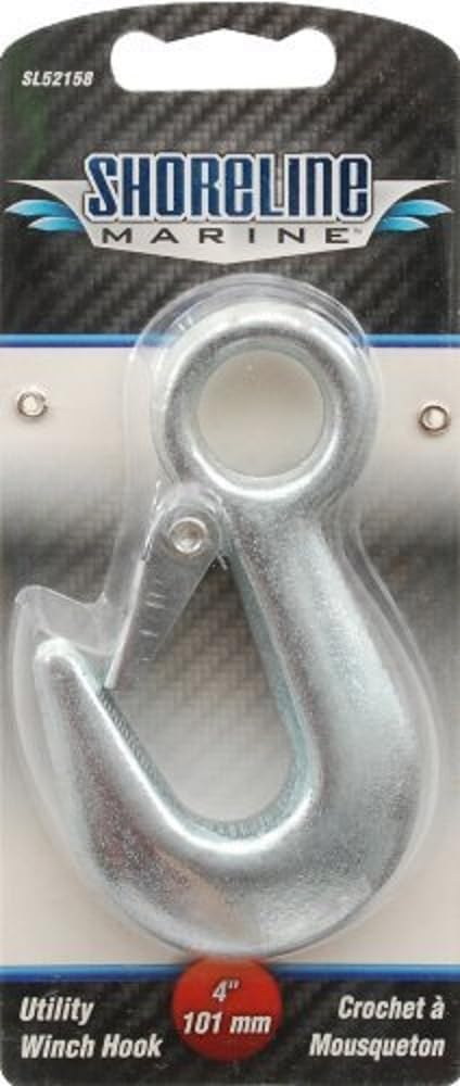 Shoreline Marine Plated Utility Winch Hook, 4-Inch