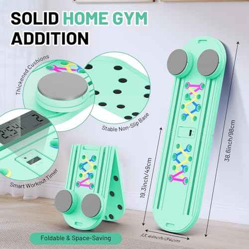 Pilates Board, Newest 7-in-1 Multi-Purpose Portable Pilates Reformer Machine for Home, Foldable at Home Pilates Kit, Pilates Board for Home Workout Fitness Exercise,Abs