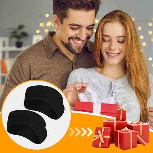 Ear Warmers Headband, Fleece Earmuffs Running Headband Winter Ear Covers Moisture Wicking Ski Sport Headband for Men & Women (19.2 inches, One Size, Cycling)