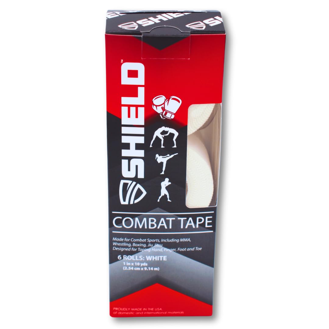 SHIELD Combat Tape 1" Inch x 10 Yards, 6 Pack, White