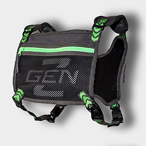 Ski & Snowboard Chest Pack - Lightweight Gunmetal Bag with 3 Pockets & No-Bounce Straps | Ideal for Winter Sports