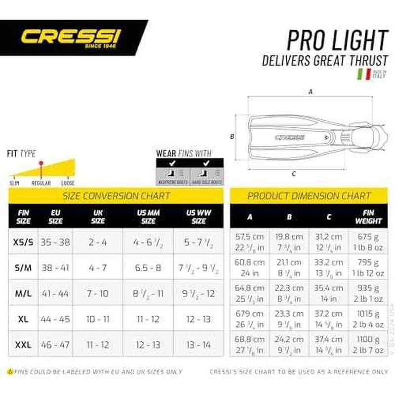 Cressi Pro Light, blue, S/M