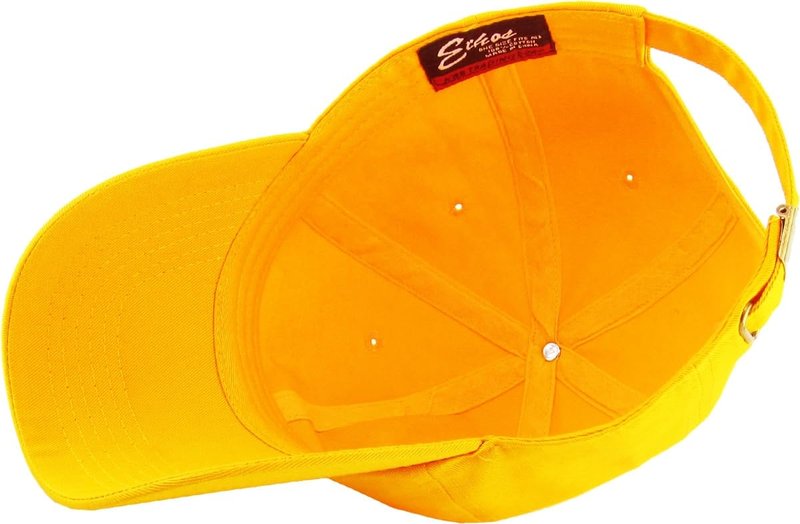 KBETHOS Classic Cotton Dad Hat Adjustable Plain Cap Polo Style Low Profile, Gold