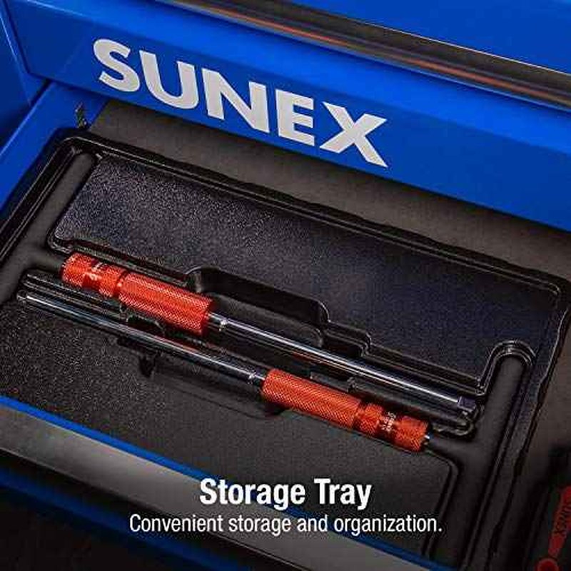 SUNEX TOOLS 9727 1/4-Inch and 3/8-Inch Drive Adjustable T-Handle Speed Wrench Set, 2-Piece