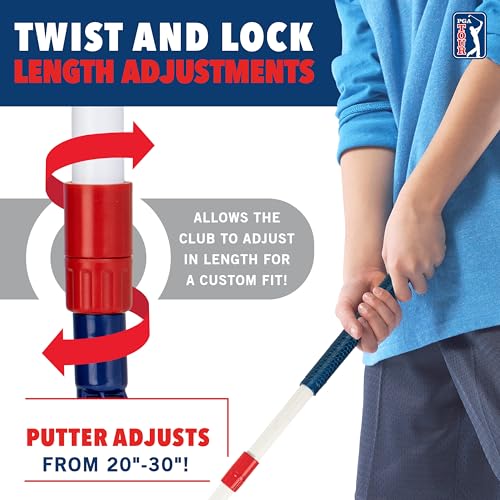 Franklin Sports PGA Whirlball Putting Green Golf Game - Golf Putter Game Set with Whirlball Target + Putting Matt - Adjustable Putter & 6 Foam Balls - Fun Indoor Set for Adults + Kids