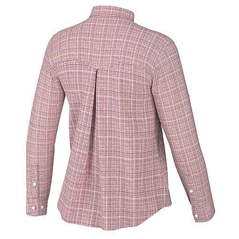 Huk Standard Tide Point Pattern Long Sleeve Shirt, Button Down for Women, Peach Whip, XX-Large