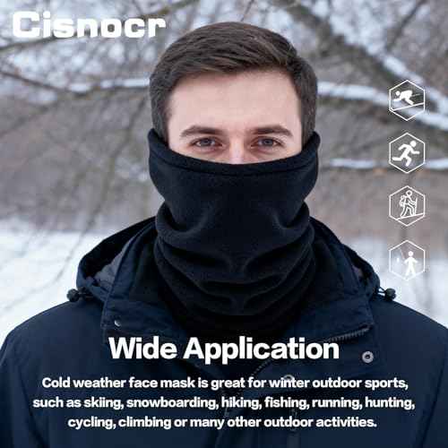 4 Pieces Winter Neck Warmers Fleece Gaiter Windproof Face Face Mask Scarf Covering for Men Women
