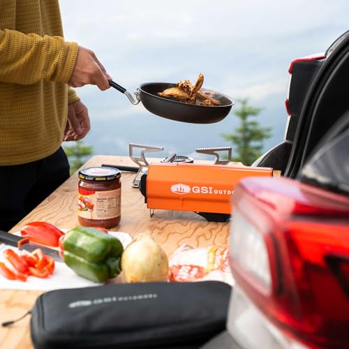 GSI Outdoors Selkirk 270 Butane Stove ? Lightweight, Compact Camping Stove with High-Output Burner, Wind Guard, and Piezo Ignition for Outdoor Cooking