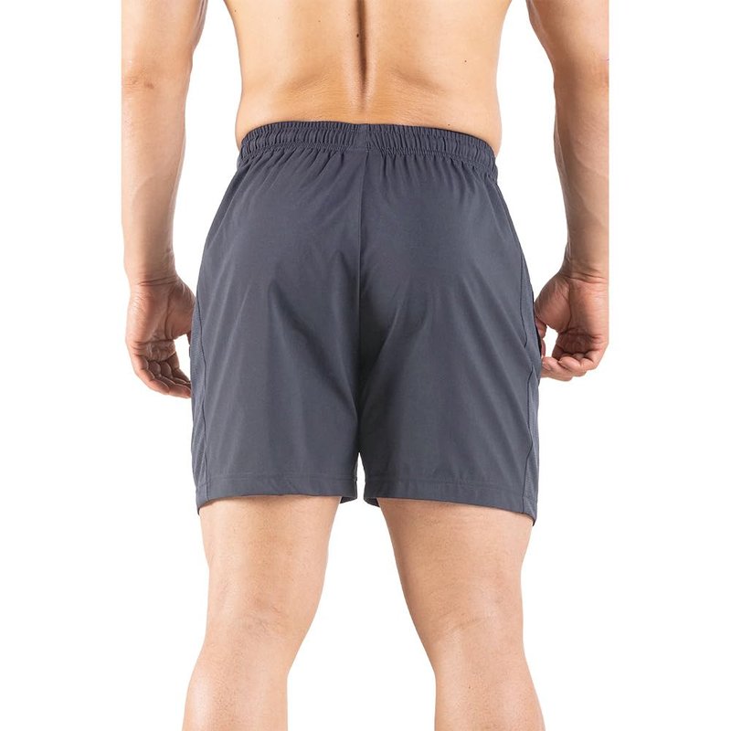 Gaglg Men's 5" Running Shorts 2 Pack Quick Dry Athletic Workout Gym Shorts with Zipper Pockets Dark Grey/Light Grey,Medium