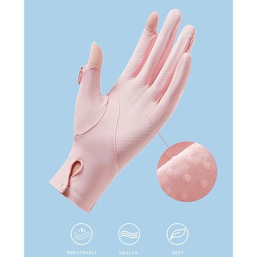 FGSS Summer Sunblock Gloves UV Protection Non-Slip Touchscreen Driving Gloves for Women Cyling Riding Outdoor
