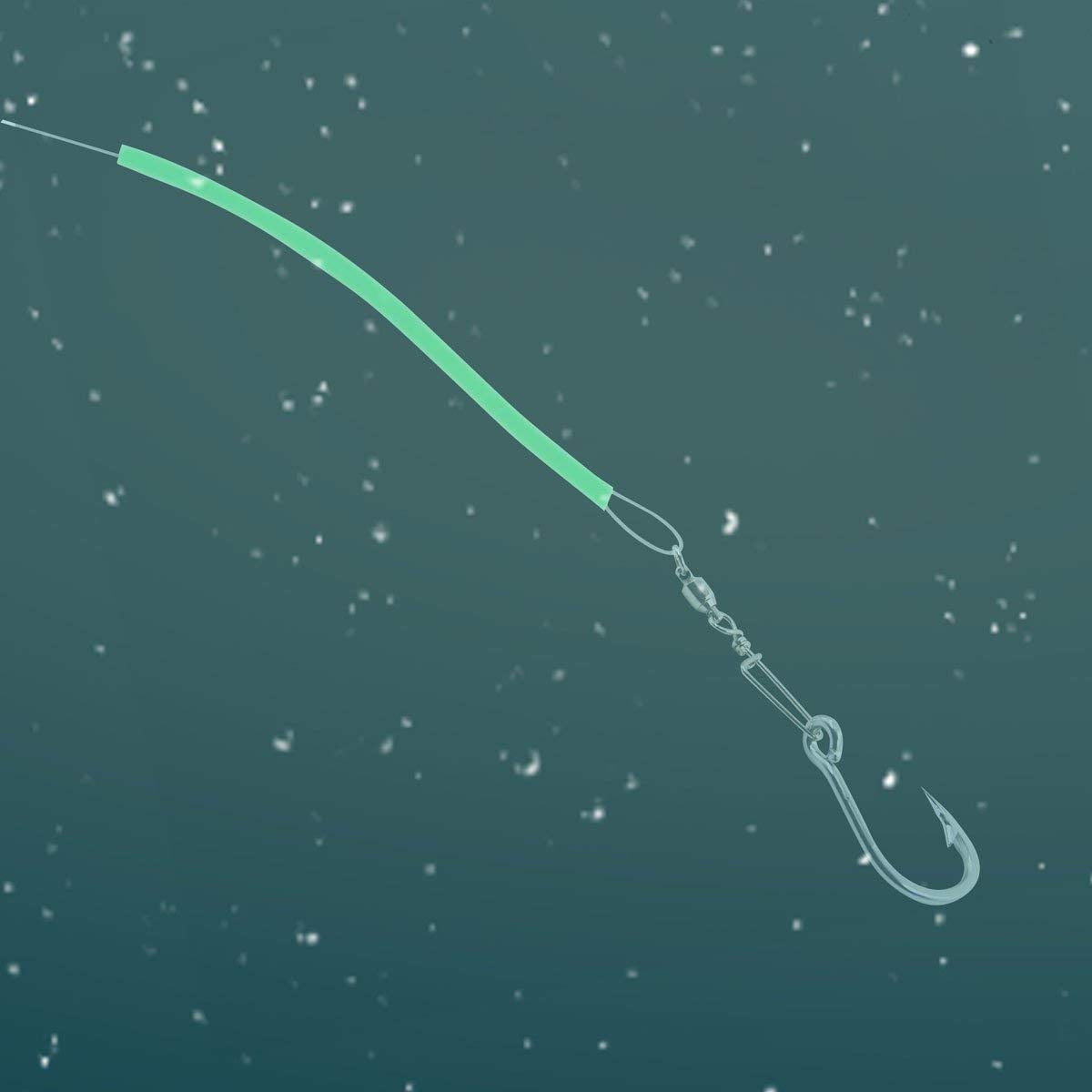 XMHF Fishing Angling Luminous Tube Line Deep Sea Fishing Soft Plastic Glow Tubing Attract Fish 3.8M Light Yellow