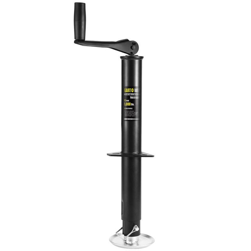 GARTOWEE 5000 lbs A-Frame Trailer Jack, 15" Vertical Travel with Adjustable Drop Leg, Heavy Duty top Wind Trailer Jack for Utility, Yacht, and Camper Trailers