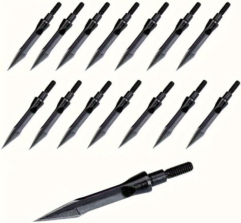 Archery Broadheads - Solid Screw-In Traditional Hunting Arrow Heads | 100/125/150 Grain, Pack of 6/12