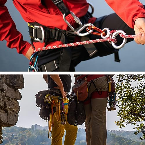 Azarxis 35 kN 50 kN Climbing Rescue Figure 8 Descender Large Bent-Ear Rigging Plate Heavy Duty & High Strength Rappel Device Equipment for Rappelling Belaying Tree Climbing Aerial Silks Rigging