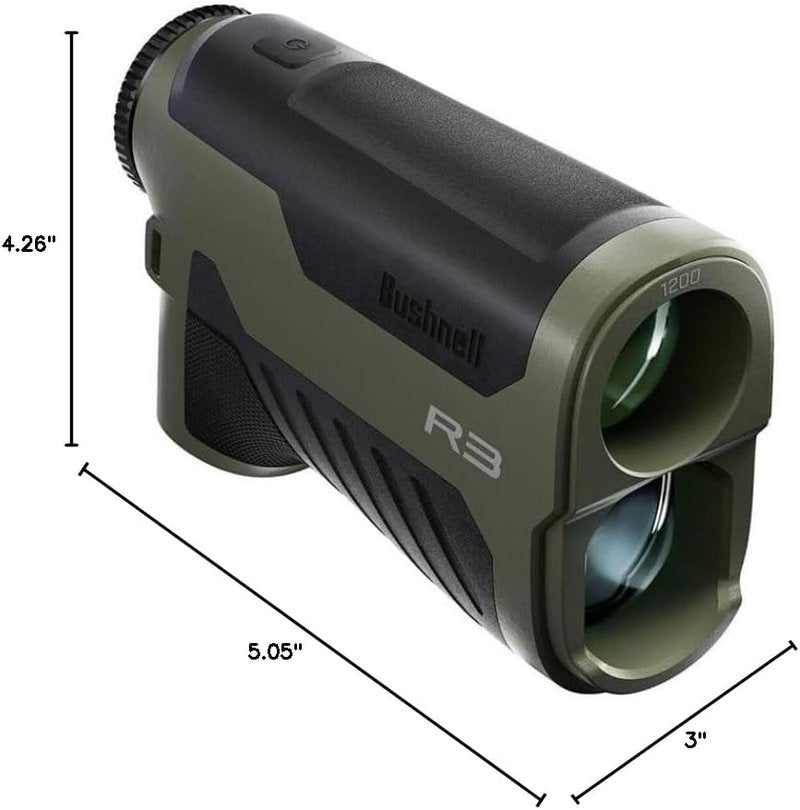 Bushnell R3 Laser Rangefinder - 1200 Yards, HD Optical, Waterproof | 6x25mm, Easy One-Button Use