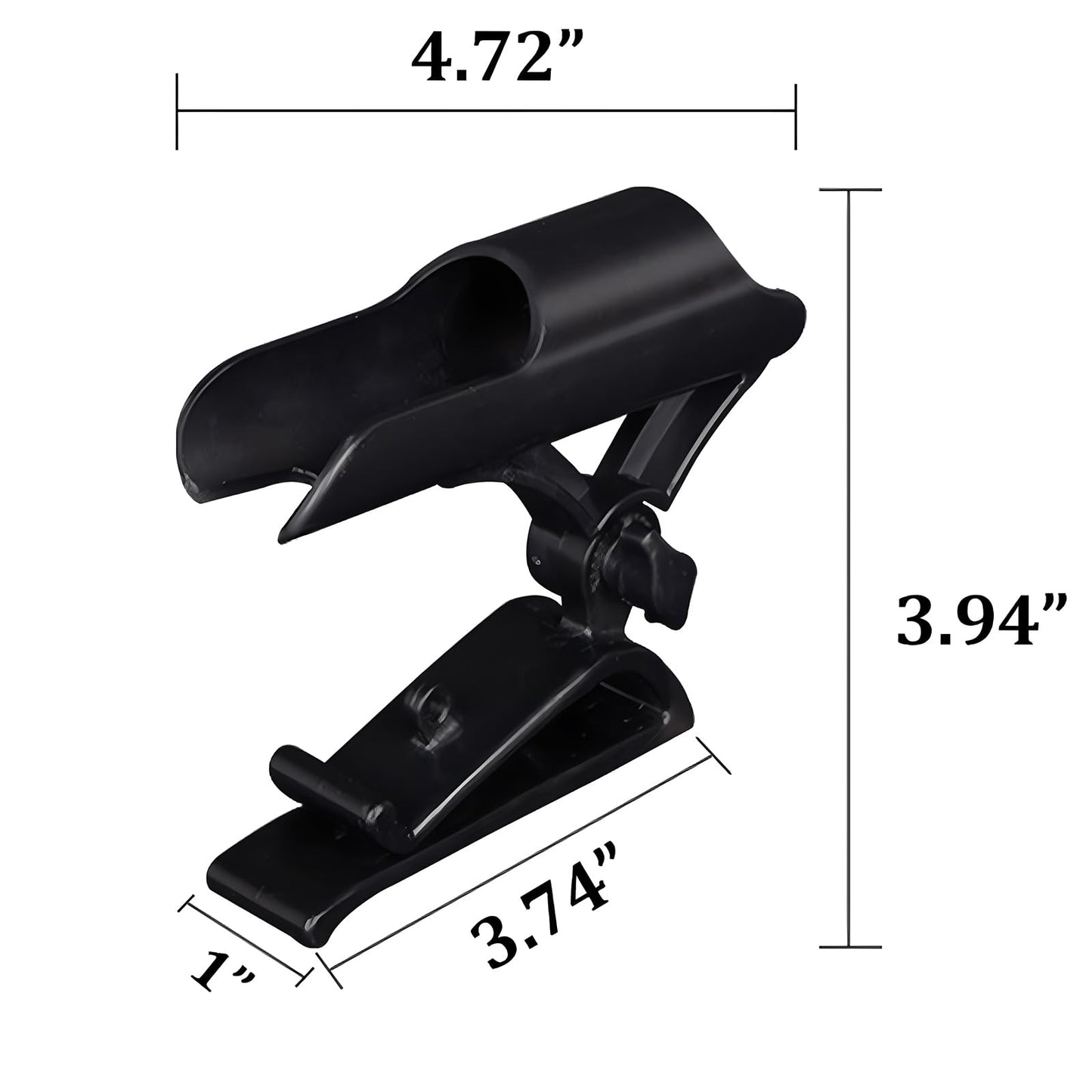 Huntury Adjustable Bucket Rod Holder for Ice Fishing, Clip On Mount, Foldable, Adjustable Angle, Ice Fishing Accessories, Ice Fishing Gear and Equiment, 4" Adjustable