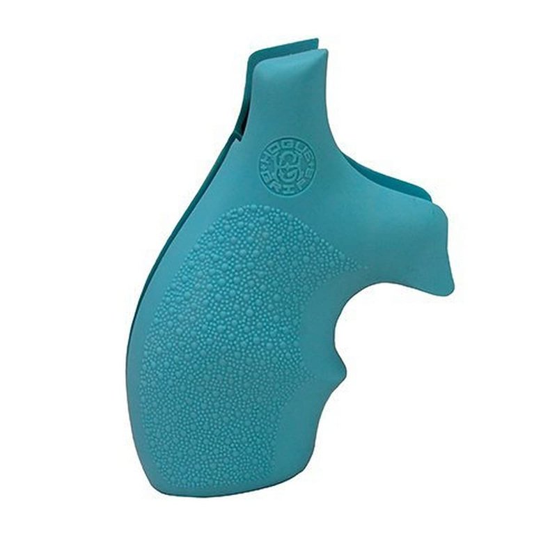 Hogue S&W J-Frame Round Butt OverMolded Rubber Bantam Style Grip, Aqua - 61004