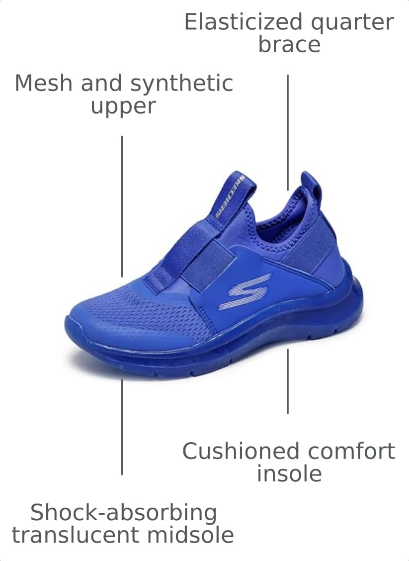 Skechers Boys' Skech Fast Ice, Blue, 10.5 Little Kid