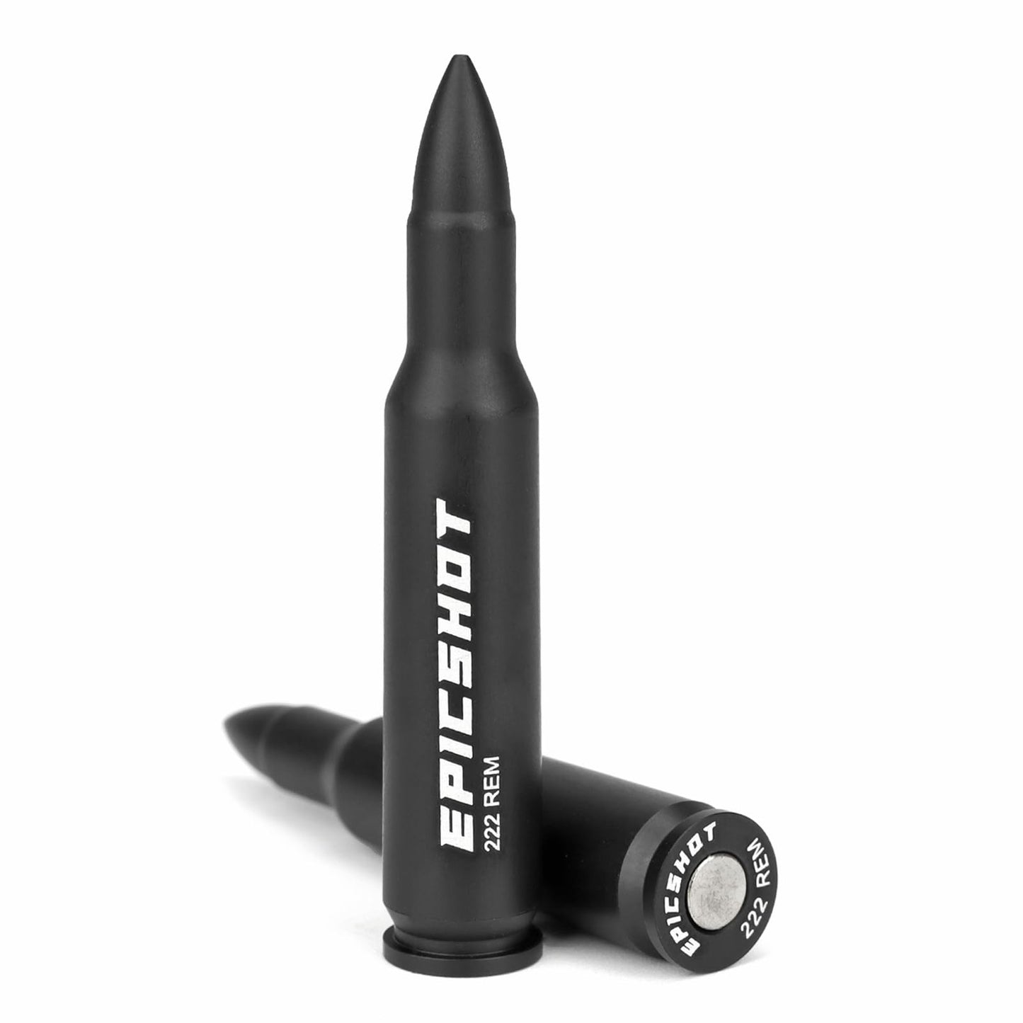 Epicshot Premium Training Metal Snap Caps Black Dry Fire Training Dummy Rounds Practice Safe Loading Firing (222 Rem 4pk)