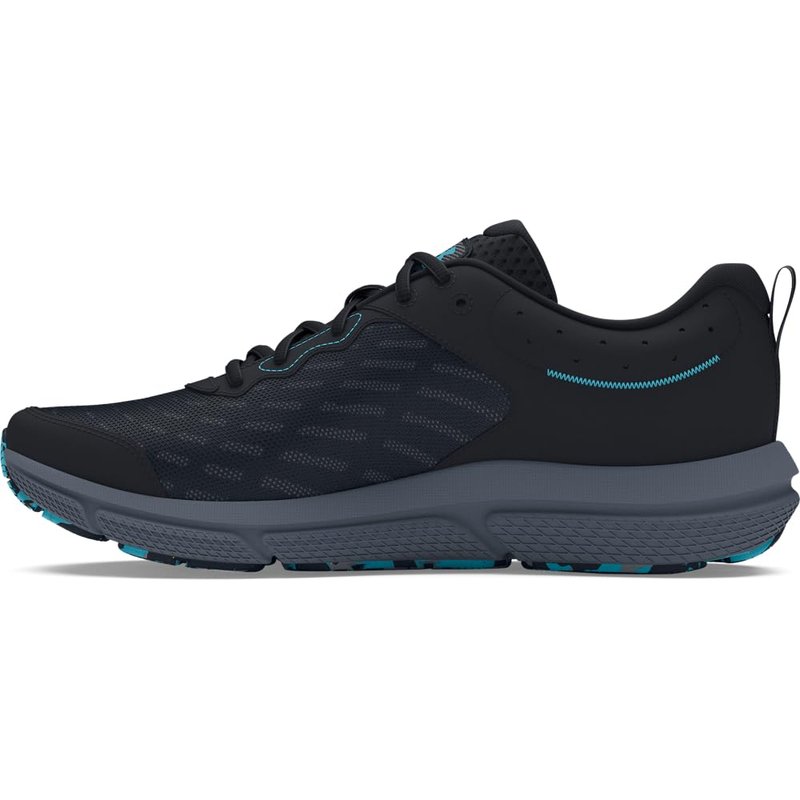 Under Armour Men's Charged Assert 10, (003) Black/Black/Blue Surf, 10, US