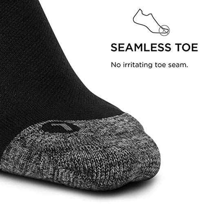 Feetures Plantar Fasciitis Relief Sock Light Cushion No Show Tab - Targeted Compression Sock for Women & Men - Medium, Black (3 Pair)