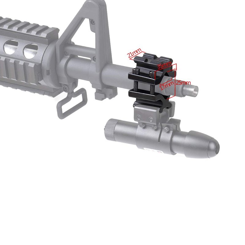 TokFly Dual Rail One Slot Barrel Clamp Mount Weave Picatinny Weaver Barrel Mount