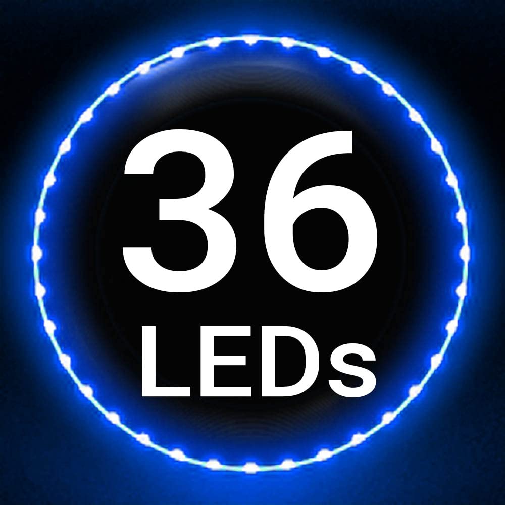 TOSY Flying Disc - 108 RGB Multicolor LEDs, Super Bright, Smart Modes, Cool Valentine Easter Gift, Camping Toy for Kid/Teen/Adult, Auto Light Up, Rechargeable, Waterproof, 175g, 2-Pack