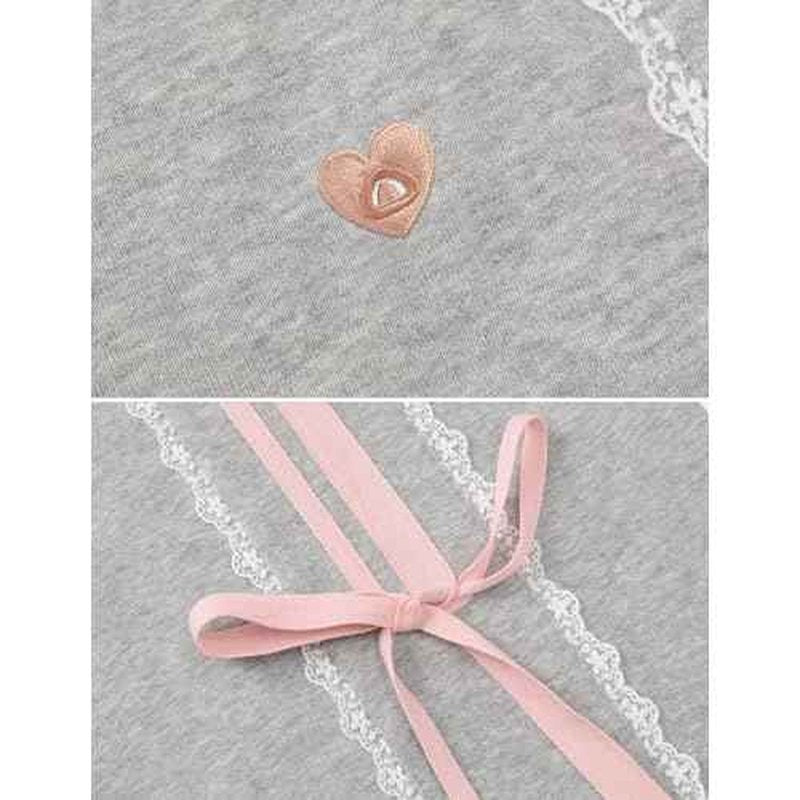 Aelfric Eden Lace Stripe Patchwork Sweatpants Casual Baggy Pant for Women Wide Leg Elastic Drawstring Trousers