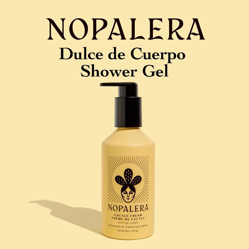 Nopalera Dulce de Cuerpo Shower Gel with Prickly Pear Oil and Blue Agave - Amber, Citrus, and Warm Vanilla Fragrance, Vegan, Moisturizing Body Wash for Skin, 8 oz.