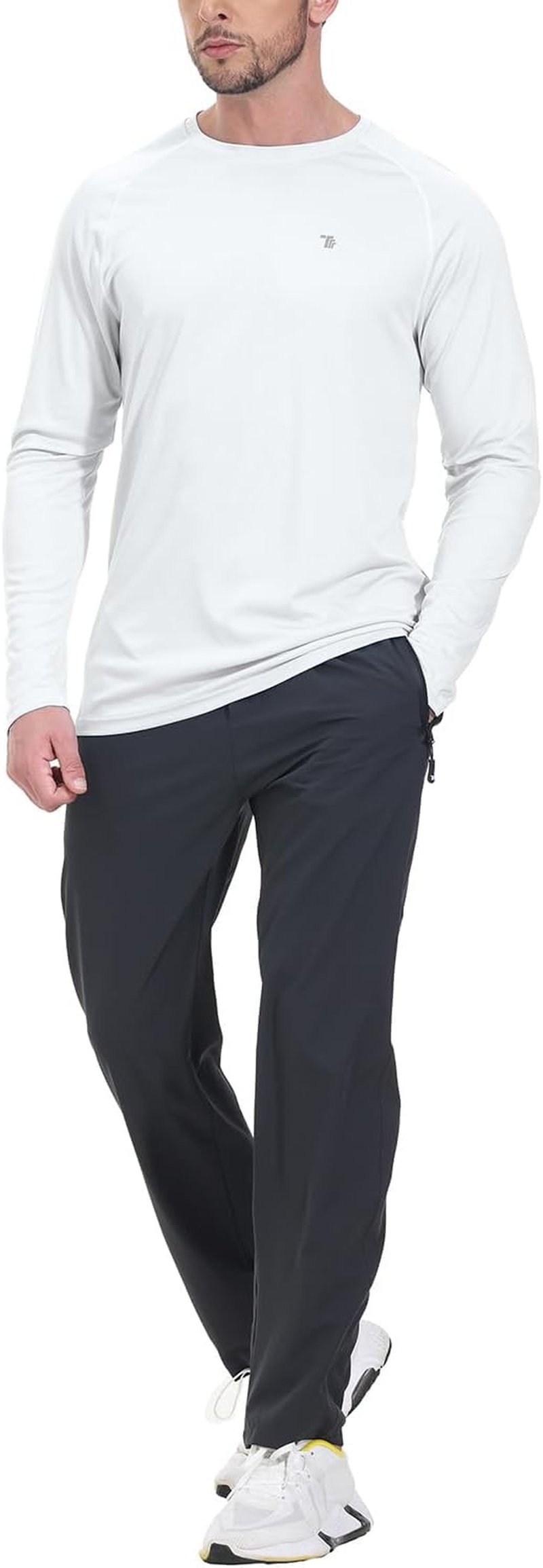Mens Sun Protection Hiking Shirt - Lightweight Long Sleeve UPF 50+ UV Block | Ideal for Fishing & Swimming