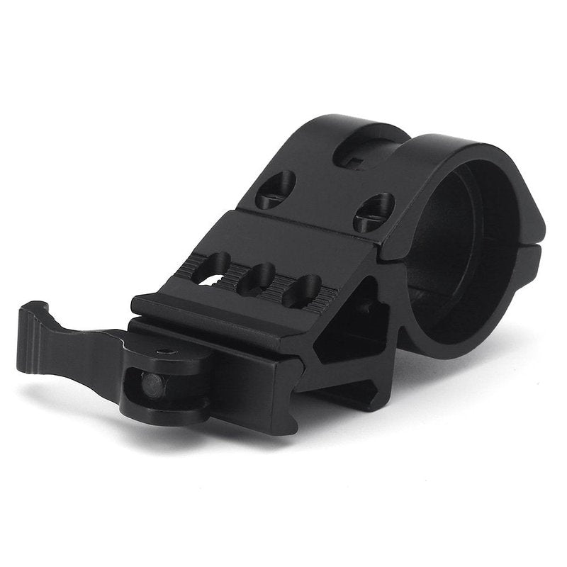 ALONEFIRE Weapon Light Mount Offset Picatinny Flashlight Mount Rail Mount Scope Mount LED Torch Black for Sports Outdoors Fitness Hunting Fishing Shooting Airsoft Guns Accessories Sights Optics Scope