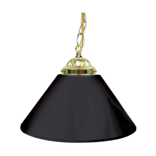 Trademark Gameroom Black Single Shade Gameroom Lamp, 14" (Brass Hardware)
