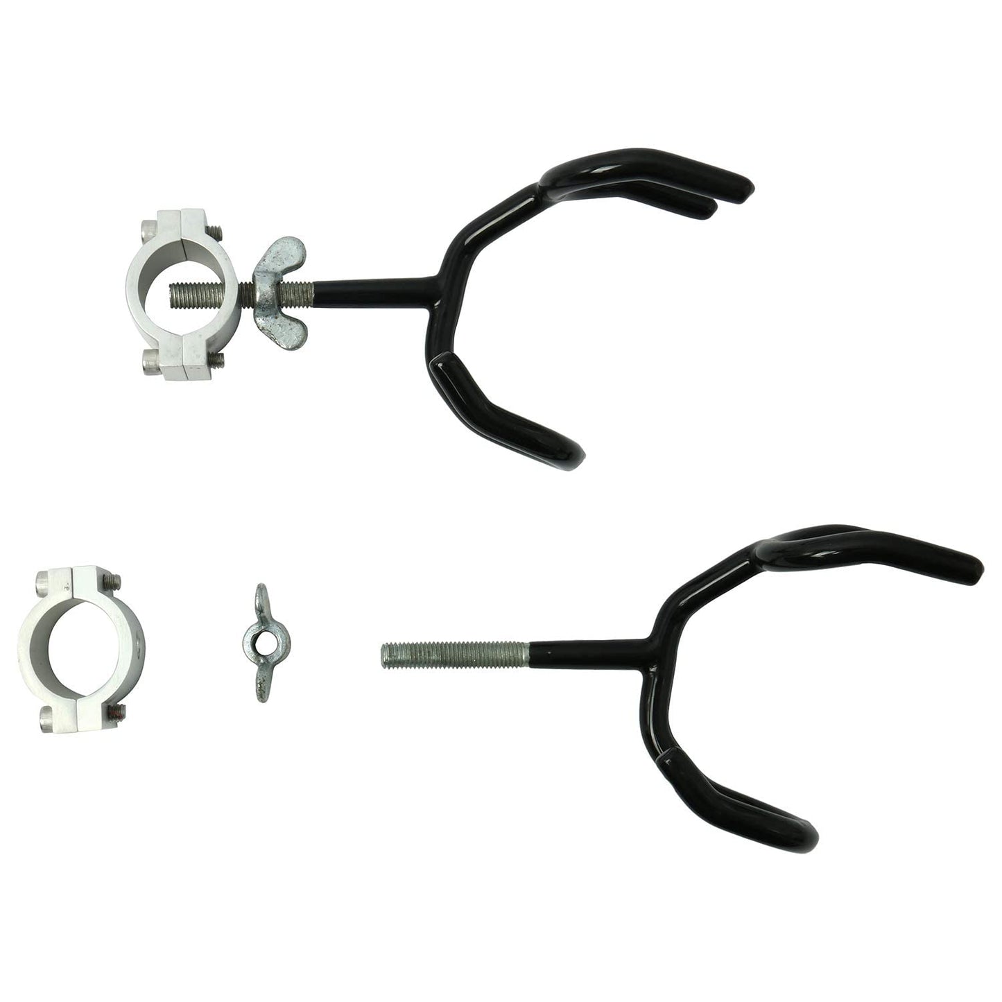 NovelBee 8pcs of 25 Degree Sure Grip Steel Fishing Rod Holder for Rails 1-1/6" to 1-1/4",Wire Form Rod Holder for Boat Rod Racks