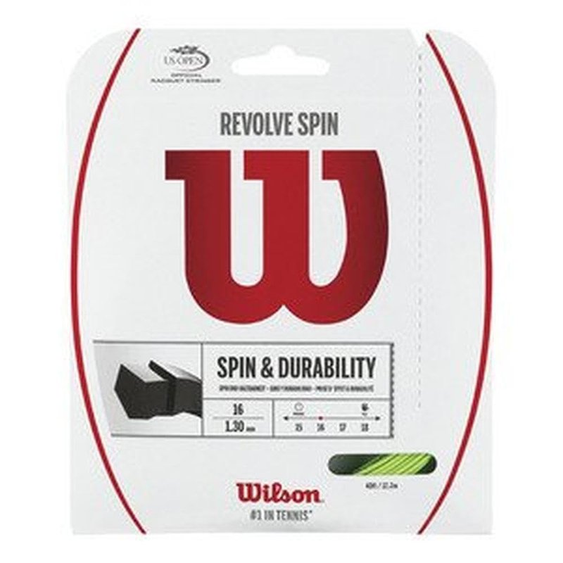 WILSON Revolve Spin 16 Tennis String - Set, Green