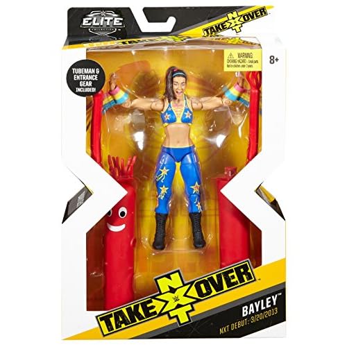 WWE NXT Takeover Elite Action Figure Bayley with Entrance Gear and Tube Man