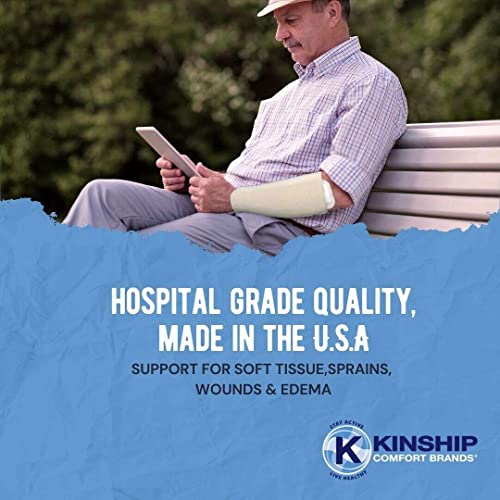 KinGrip Tubular Elastic Support Bandages by Kinship Comfort Brands Tubular Bandage Protects Fragile Skin Latex-Free Wound Care for Edema and Lymphedema Support | Made in USA | Size G 4.75¡±x10 MTR