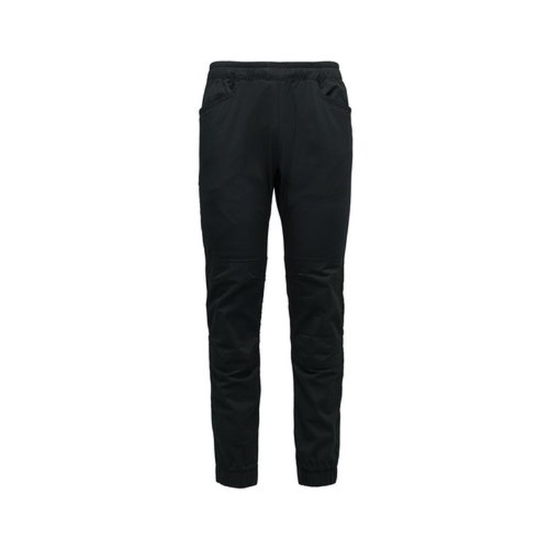 BLACK DIAMOND Men’s Notion Pants | Stretch Organic Cotton | Reinforced Knees | Comfortable Rock Climbing & Everyday Performance Pants | Black | Medium