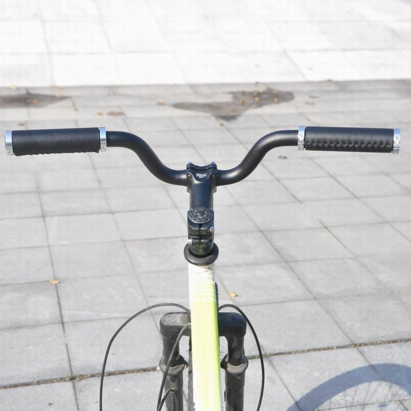 UPANBIKE 25.4mm Bike Handlebar Riser 80mm Aluminum Alloy 520mm Length for Fixed Gear Bike Road Bicycle(Black)