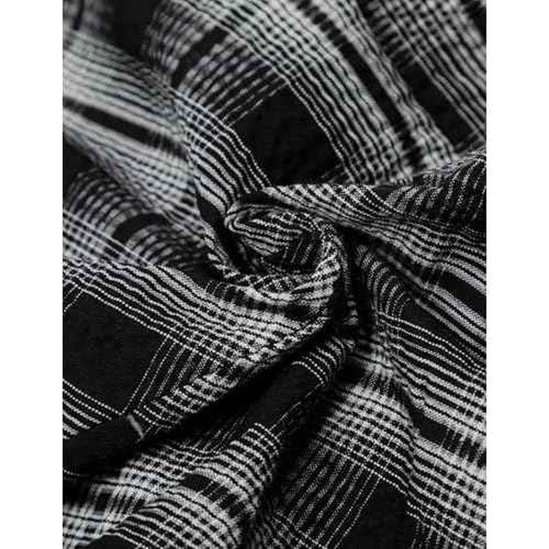 Aelfric Eden Plaid Baggy Sweatpants Women Double Waist Streetwear Y2K Unisex Casual Wide Leg Elastic Waist Trousers Pants