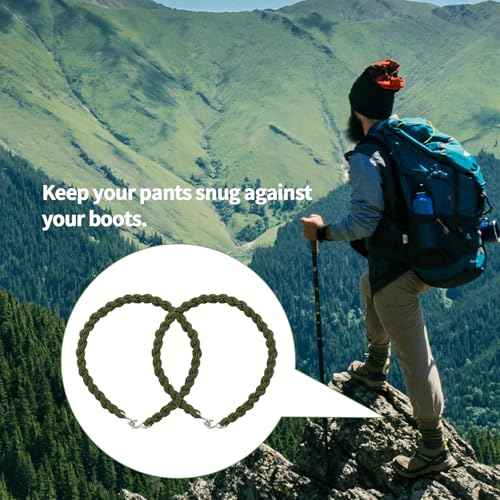 12 PCS Military Boot Blousers Elastic Blousing Straps with Metal Hooks for Army Navy Air Force Boot Straps for Gear