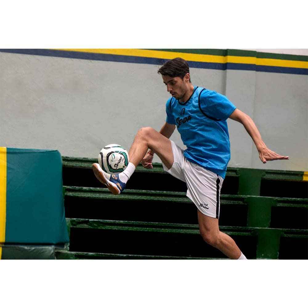 SENDA Bahia Professional Futsal Ball, Fair Trade Certified, White/Emerald/Black, Size 4 (Ages 13 & Up)