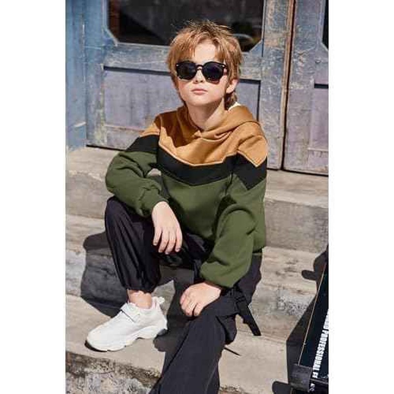 Arshiner Boy's Color Block Pullover Fleece Hoodie Long Sleeve Casual Sweatshirt with Pocket Age 3-13 Years