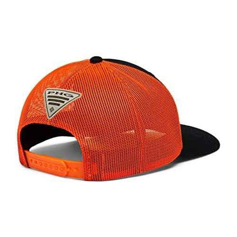 Columbia Unisex PHG Game Flag Mesh Snap Back - High, Black/Blaze, One Size