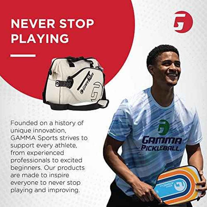 GAMMA Sports Tour Tote Bag, Pickleball Bag for Pickleball Paddles, Gear, and Clothes, White