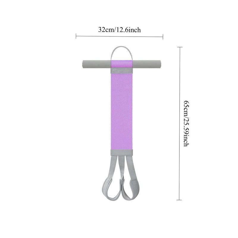 2025 New Yoga Pedal Resistance Fabric Band with Handles Anti-Broken Elastic Sit Up Pull Rope for Strength Training 120lb Full-Body Excercise Band Portable Unisex Resistance Exercise Bands (Purple)